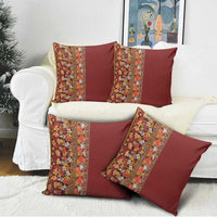 Hawaiian Tribal Elements Hibiscus Pillow Cover Red Pattern - Polynesian Pride
