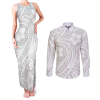 Lotu Tamaiti Samoan Polynesian Tribal Couples Matching Tank Maxi Dress and Long Sleeve Button Shirt - Polynesian Pride
