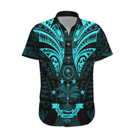 FSM Chuuk States Hawaiian Shirt Micronesia Vintage Polynesian Tribal Aqua Version LT9 Aqua - Polynesian Pride