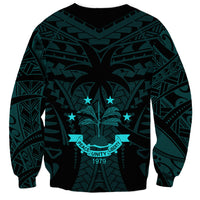 FSM Chuuk States Sweatshirt Micronesia Vintage Polynesian Tribal Aqua Version LT9 - Polynesian Pride