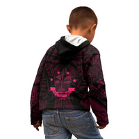 FSM Chuuk States Kid Hoodie Micronesia Vintage Polynesian Tribal Pink Version LT9 - Polynesian Pride