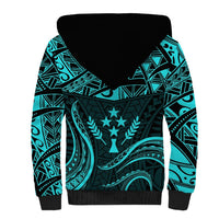 FSM Kosrae States Sherpa Hoodie Micronesia Vintage Polynesian Tribal Aqua Version LT9 - Polynesian Pride