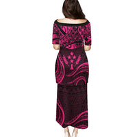 FSM Kosrae States Puletasi Micronesia Vintage Polynesian Tribal Pink Version LT9 - Polynesian Pride