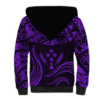 FSM Kosrae States Sherpa Hoodie Micronesia Vintage Polynesian Tribal Purple Version LT9 - Polynesian Pride