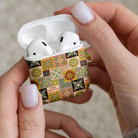 Mele Kalikimaka Hawaii Christmas AirPods Case Melemele Mama Seamless Floral Motif - Polynesian Pride