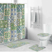 Mele Kalikimaka Hawaii Christmas Bathroom Set Omaomao Seamless Floral Motif - Polynesian Pride