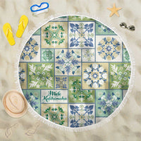 Mele Kalikimaka Hawaii Christmas Beach Blanket Omaomao Seamless Floral Motif - Polynesian Pride