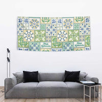 Mele Kalikimaka Hawaii Christmas Tapestry Omaomao Seamless Floral Motif - Polynesian Pride