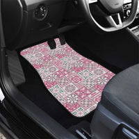 Mele Kalikimaka Hawaii Christmas Car Mats Akala Seamless Floral Motif - Polynesian Pride