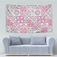 Mele Kalikimaka Hawaii Christmas Tapestry Akala Seamless Floral Motif - Polynesian Pride