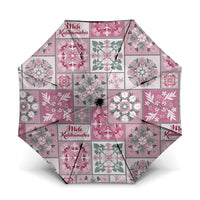 Mele Kalikimaka Hawaii Christmas Umbrella Akala Seamless Floral Motif - Polynesian Pride