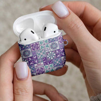 Mele Kalikimaka Hawaii Christmas AirPods Case Poni Seamless Floral Motif - Polynesian Pride