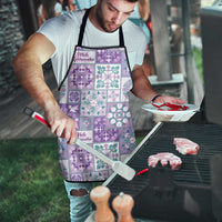 Mele Kalikimaka Hawaii Christmas Apron Poni Seamless Floral Motif - Polynesian Pride