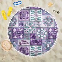 Mele Kalikimaka Hawaii Christmas Beach Blanket Poni Seamless Floral Motif - Polynesian Pride