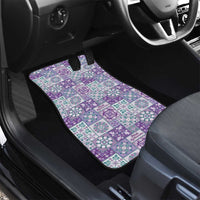 Mele Kalikimaka Hawaii Christmas Car Mats Poni Seamless Floral Motif - Polynesian Pride