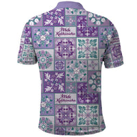 Mele Kalikimaka Hawaii Christmas Polo Shirt Poni Seamless Floral Motif - Polynesian Pride