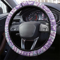 Mele Kalikimaka Hawaii Christmas Steering Wheel Cover Poni Seamless Floral Motif - Polynesian Pride