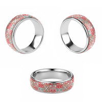 Mele Kalikimaka Hawaii Christmas Classic Ring Ulaula Seamless Floral Motif LT9 - Polynesian Pride
