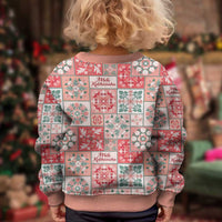 Mele Kalikimaka Hawaii Christmas Kid Ugly Christmas Sweater Ulaula Seamless Floral Motif - Polynesian Pride