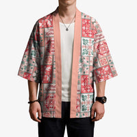 Mele Kalikimaka Hawaii Christmas Kimono Ulaula Seamless Floral Motif - Polynesian Pride
