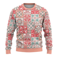 Mele Kalikimaka Hawaii Christmas Ugly Christmas Sweater Ulaula Seamless Floral Motif - Polynesian Pride