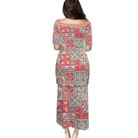 Mele Kalikimaka Hawaii Christmas Puletasi Ulaula Seamless Floral Motif - Polynesian Pride