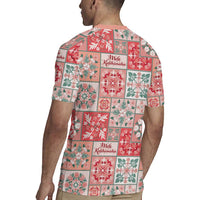 Mele Kalikimaka Hawaii Christmas Rugby Jersey Ulaula Seamless Floral Motif - Polynesian Pride
