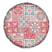 Mele Kalikimaka Hawaii Christmas Spare Tire Cover Ulaula Seamless Floral Motif - Polynesian Pride