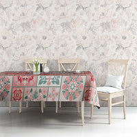 Mele Kalikimaka Hawaii Christmas Tablecloth Ulaula Seamless Floral Motif - Polynesian Pride