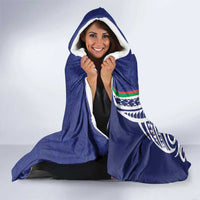 New Caledonia Kagu Bird Hooded Blanket Polynesian Tropical Flowers