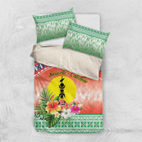 New Caledonia Nautilus Shell Bedding Set Polynesian Tropical Flowers
