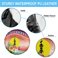 New Caledonia Nautilus Shell Spare Tire Cover Polynesian Tropical Flowers