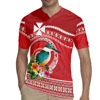 Wallis et Futuna Kingfisher Rugby Jersey Polynesian Tropical Flowers