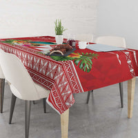 Wallis et Futuna Kingfisher Tablecloth Polynesian Tropical Flowers