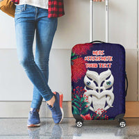 Maori Wheku Meri Kirihimete Personalised Luggage Cover All Blue Indigenous Maori Motif - Polynesian Pride