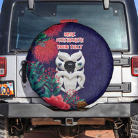 Maori Wheku Meri Kirihimete Personalised Spare Tire Cover All Blue Indigenous Maori Motif - Polynesian Pride