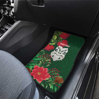 Maori Wheku Meri Kirihimete Personalised Car Mats All Green Indigenous Maori Motif - Polynesian Pride