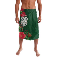Maori Wheku Meri Kirihimete Personalised Lavalava All Green Indigenous Maori Motif - Polynesian Pride
