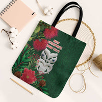 Maori Wheku Meri Kirihimete Personalised Tote Bag All Green Indigenous Maori Motif - Polynesian Pride