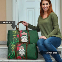 Maori Wheku Meri Kirihimete Personalised Travel Bag All Green Indigenous Maori Motif - Polynesian Pride
