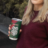 Maori Wheku Meri Kirihimete Personalised Tumbler Cup All Green Indigenous Maori Motif - Polynesian Pride