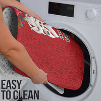 Maori Wheku Meri Kirihimete Personalised Bathroom Set All Red Indigenous Maori Motif - Polynesian Pride