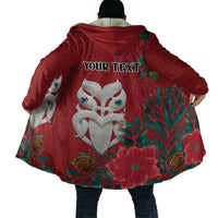 Maori Wheku Meri Kirihimete Personalised Cloak All Red Indigenous Maori Motif - Polynesian Pride