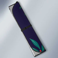 Tui Meri Kirihimete Personalised Auto Sun Shade Pohutukawa Flowers Blue Motif - Polynesian Pride