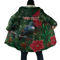 Tui Meri Kirihimete Personalised Cloak Pohutukawa Flowers Green Motif - Polynesian Pride