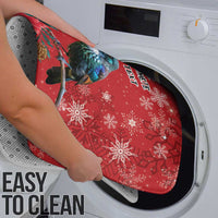 Tui Meri Kirihimete Personalised Bathroom Set Pohutukawa Flowers Red Motif - Polynesian Pride