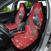 Tui Meri Kirihimete Personalised Car Seat Cover Pohutukawa Flowers Red Motif - Polynesian Pride