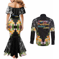 Pasifika Vibes Festival 2024 Auckland Couples Matching Mermaid Dress and Long Sleeve Button Shirt LT9 - Polynesian Pride