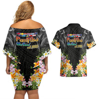 Pasifika Vibes Festival 2024 Auckland Couples Matching Off Shoulder Short Dress and Hawaiian Shirt LT9 - Polynesian Pride
