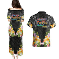 Pasifika Vibes Festival 2024 Auckland Couples Matching Puletasi and Hawaiian Shirt LT9 - Polynesian Pride